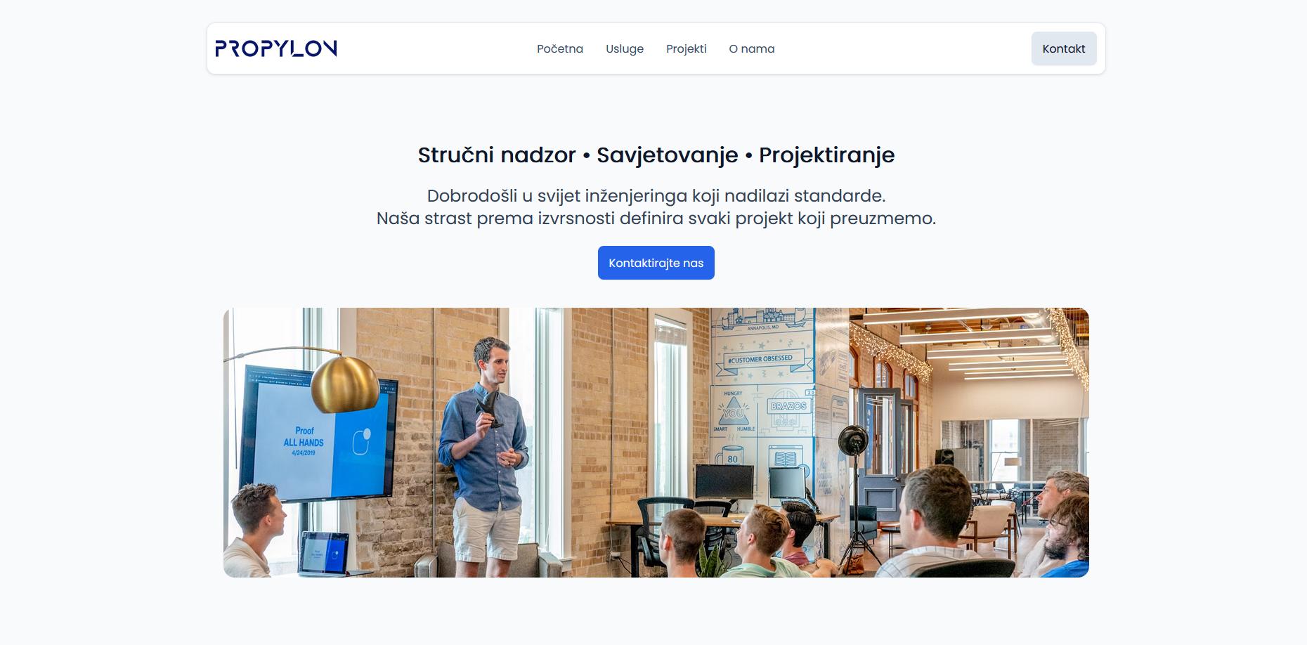 Propylon - website (custom web blog)
